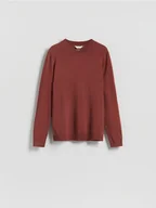 Swetry męskie - Reserved - Wiskozowy sweter - intenstywna czerwień - miniaturka - grafika 1