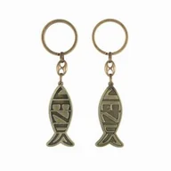 Dewocjonalia - Brelok - rybka chrześcijańska - Ichtys - Jezus - powłoka satynowa - miniaturka - grafika 1