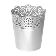 Donice - Prosperplast Doniczka Lace fi 13 5 cm biała - miniaturka - grafika 1