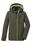Kurtki i płaszcze dla chłopców - Killtec Chłopięca kurtka funkcyjna z kapturem/kurtka zimowa jest wodoszczelna KOW 159 BYS JCKT, ciemnooliwkowa, 152, 40915-000 - miniaturka - grafika 1