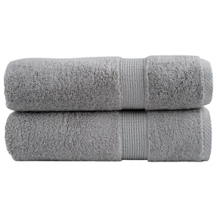 vidaXL Ręczniki premium SOLUND, 2 szt., szare, 100x150 cm - Ręczniki - miniaturka - grafika 1