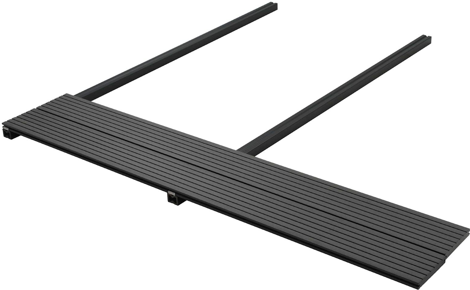 vidaXL Deska Tarasowa 4 pcs Czarny Kompozyt drewniano-plastikowy