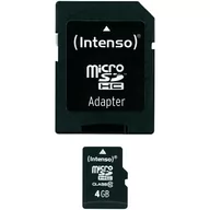 Nośniki danych - Intenso Karta Pamięci Micro Sd 4GB Sdhc Card Class - miniaturka - grafika 1