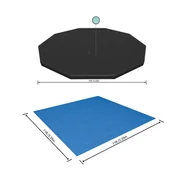 Akcesoria do basenów - Zestaw pokrywa na basen 305 cm i mata pod basen 335 x 335 cm Bestway - miniaturka - grafika 1