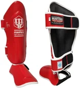 Ochraniacze do sportów walki - Masters Ochraniacze piszczeli i stopy NS-30 czerwone - miniaturka - grafika 1
