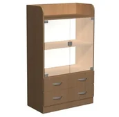 Meble do szkół i przedszkoli - Szafka szkolna z witryną i szufladami Kasztelan F - miniaturka - grafika 1