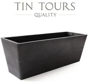 Donice - CZARNA PROSTOKĄTNA DONICA Z KOMPOZYTU 45x16x16 cm - miniaturka - grafika 1