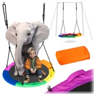 Zabawki i gry sportowe - Huśtawka bocianie gniazdo Swingo XXL wielokolorowa 110 cm - miniaturka - grafika 1