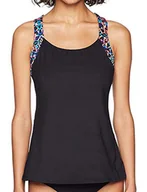 Koszulki i topy damskie - TYR damski Carnivale Lola Tank Top, czarny/wielokolorowy, duży - miniaturka - grafika 1