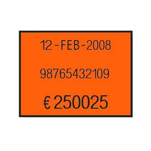 37 x 28 pudełko na etykiety, 24 etykiety do Prezzatrice Orange Fluo Permanent - Cenówki - miniaturka - grafika 1