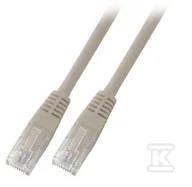 Kable miedziane - Patchcord RJ45 U/UTP kat. 5e PVC CCA szary 0,5m - miniaturka - grafika 1