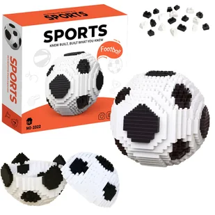 KLOCKI KONSTRUKCYJNE PIŁKA NOŻNA 3D FOOTBALL 864 EL NA PREZENT DLA CHŁOPAKA - Klocki - miniaturka - grafika 1