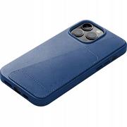 Etui i futerały do telefonów - Mujjo Etui Full Leather Wallet Case do iPhone 14 Pro Max niebieskie - miniaturka - grafika 1