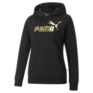 Bluzy sportowe damskie - Bluza sportowa damska Puma ESS+ METALLIC LOGO - miniaturka - grafika 1