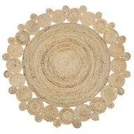 Dywany - Dywan Okrągły Z Juty ⌀ 120 Cm Beżowy Golgen - miniaturka - grafika 1