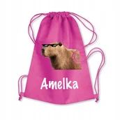 Plecaki worki - Worek Szkolny Na Buty Plecak Kapibara Capybara - miniaturka - grafika 1