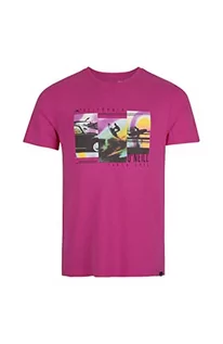 Koszulki męskie - O'Neill Męski T-shirt z krótkimi rękawami, Bays podkoszulek, 13012 czerwony fuksja, L/XL (3 sztuki) - grafika 1