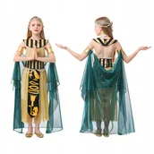 Stroje karnawałowe - Strój Kleopatry Dla Dziewczynki Przebranie Księżniczka Karnawał M - miniaturka - grafika 1