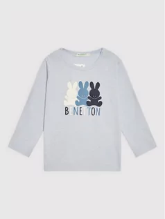 Bluzy dla chłopców - Benetton United Colors Of Bluzka 3I9WMM28Q Niebieski Regular Fit - grafika 1