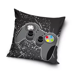 Carbotex Poduszka mikrofibra 40x40 Gamer Black 4251457774327 - Kołdry i poduszki dla dzieci - miniaturka - grafika 1