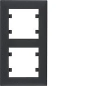 Klawisze i ramki - Hager Lumina Intense Ramka 2-krotna czarna WL5623 - miniaturka - grafika 1