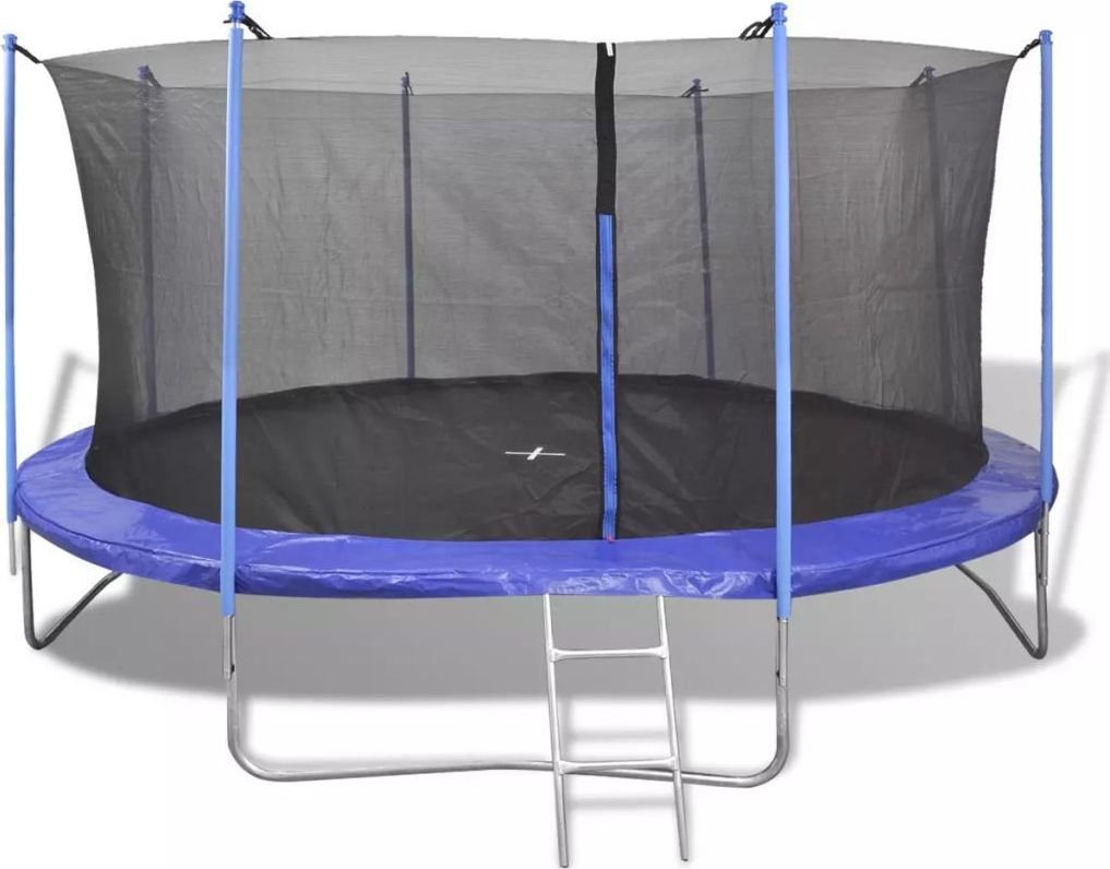 VidaXL Trampolina ogrodowa 142586 z siatką wewnętrzną 15 FT 457 cm