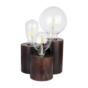 Spotlight Stołowa LAMPA rustykalna VINCENT 2266376 biurkowa LAMPKA drewniana stojące tuby okrągłe orzech 2266376 - Lampy stojące - miniaturka - grafika 1