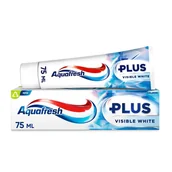Pasty do zębów - Aquafresh Plus Visible White pasta do zębów z fluorkiem 75ml - miniaturka - grafika 1