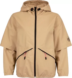 Kurtki damskie - kurtka damska SANTA CRUZ HIKE RAIN JACKET Beige - grafika 1