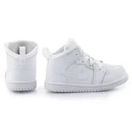 Buty dla dziewczynek - Buty sportowe dla dzieci Nike Jordan 1 MId (TD) białe - miniaturka - grafika 1