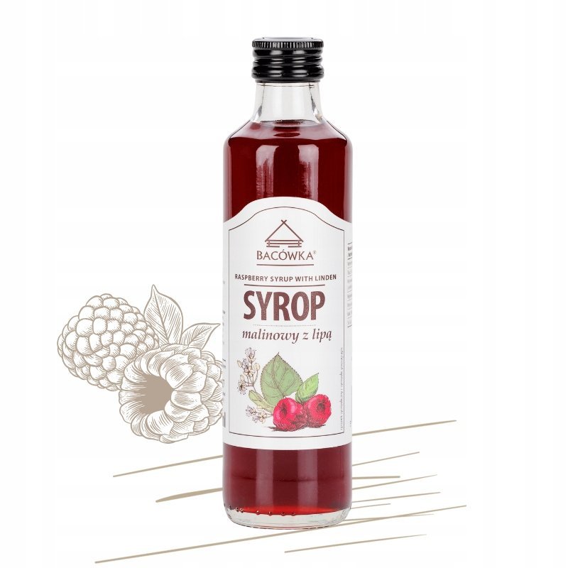 Syrop malinowy z lipą 250ml Bacówka