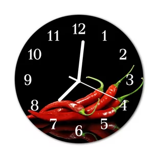 Zegar szklany okrągły Papryczka chilli - Naklejki na drzwi i meble - miniaturka - grafika 1