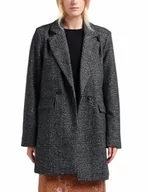 Płaszcze damskie - Vila Viley Wool Blazer Jacket-Noos krótki płaszcz, Czarny/Checks: white Sand, 38 - miniaturka - grafika 1