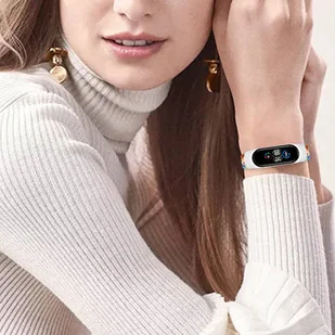 Strap Fabric opaska do Xiaomi Mi Band 6 / 5 / 4 / 3 pleciony materiałowy pasek bransoletka pomarańczowy - Akcesoria do smartwatchy - miniaturka - grafika 6