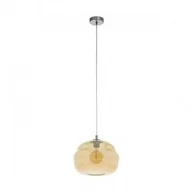 Lampy sufitowe - Eglo Dogato 39533 lampa wisząca zwis oprawa 1x60W E27 bursztynowa - miniaturka - grafika 1