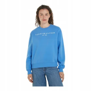 TOMMY HILFIGER BLUZA DAMSKA MDRN REG CORP LOGO C-NK SWTSHRT NIEBIESKA r.XS - Bluzy damskie - miniaturka - grafika 1