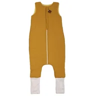 Śpiworki dla dzieci - Hi Little One - Śpiworek Dwustronny Piżamka Z Nogawkami Z Organicznej Bio Bawełny Muślin Mustard/Sunshine Roz M - miniaturka - grafika 1