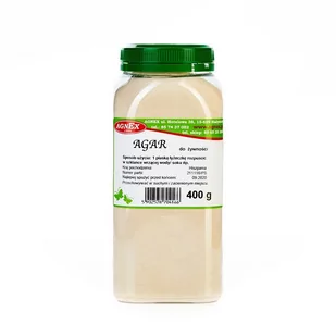 AGNEX Krzysztof Wierzbicki Agar 400g - słoik AGAR(2) - Suplementy naturalne - miniaturka - grafika 1