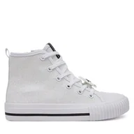 Buty dla dziewczynek - Trampki Karl Lagerfeld Kids Z30585 M Biały - miniaturka - grafika 1