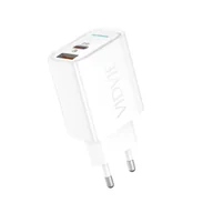Ładowarki do telefonów - Ładowarka sieciowa VIDVIE PLE269 1xUSB + 1xType C 3A PD30W biały - miniaturka - grafika 1
