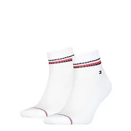 Skarpetki męskie - Tommy Hilfiger Męskie skarpety Iconic Quarter (2 sztuki), biały, 39-42 EU - miniaturka - grafika 1