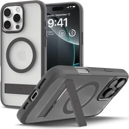 Spigen Etui Ultra Hybrid S Mag do MagSafe do iPhone 16 Pro Max, półprzezroczysto-szare - Etui i futerały do telefonów - miniaturka - grafika 1