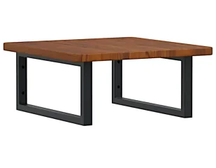 Półka ciemnobrązowa czarne uchwyty 50x50 W4-S91 - Półki łazienkowe - miniaturka - grafika 1