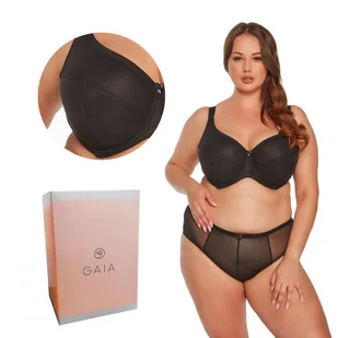 Biustonosz Semi-Soft Sonia 1058 MAXI półusztywniany czarny  80I - Biustonosze - miniaturka - grafika 1