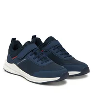 Buty dla chłopców - Sneakersy Tommy Hilfiger T3X9-34115-1845 D Granatowy - miniaturka - grafika 1