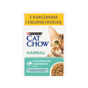 Mokra karma dla kotów - Purina Cat Chow CAT CHOW Hairball Karma z kurczakiem i zieloną fasolką w sosie 85g 40613-uniw - miniaturka - grafika 1