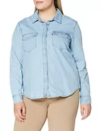 Koszule damskie - Levi's Damska koszula Essential Western, niebieski (Cool Out (2) 0001), XS - miniaturka - grafika 1