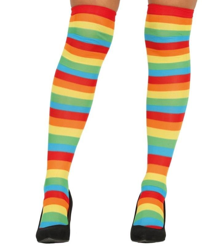 Podkolanówki Klauna w paski 33689 kolorowe LGBT tęczowe