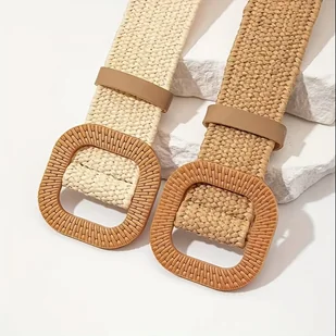 TEMU 2 szt. Damski Pasek w Stylu Boho z Elastycznym Pasem do Jeansów i Sukienek, Elegancki Letni Pas Plażowy na Śluby, Wieczorne Randki i Codzienne - Inne - miniaturka - grafika 1