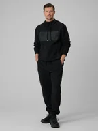 Spodnie sportowe męskie - 4F Spodnie dresowe joggery męskie - czarne XL - miniaturka - grafika 1